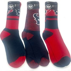 3 Pairs of Houston Texans your compression athletic socks